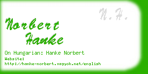 norbert hanke business card